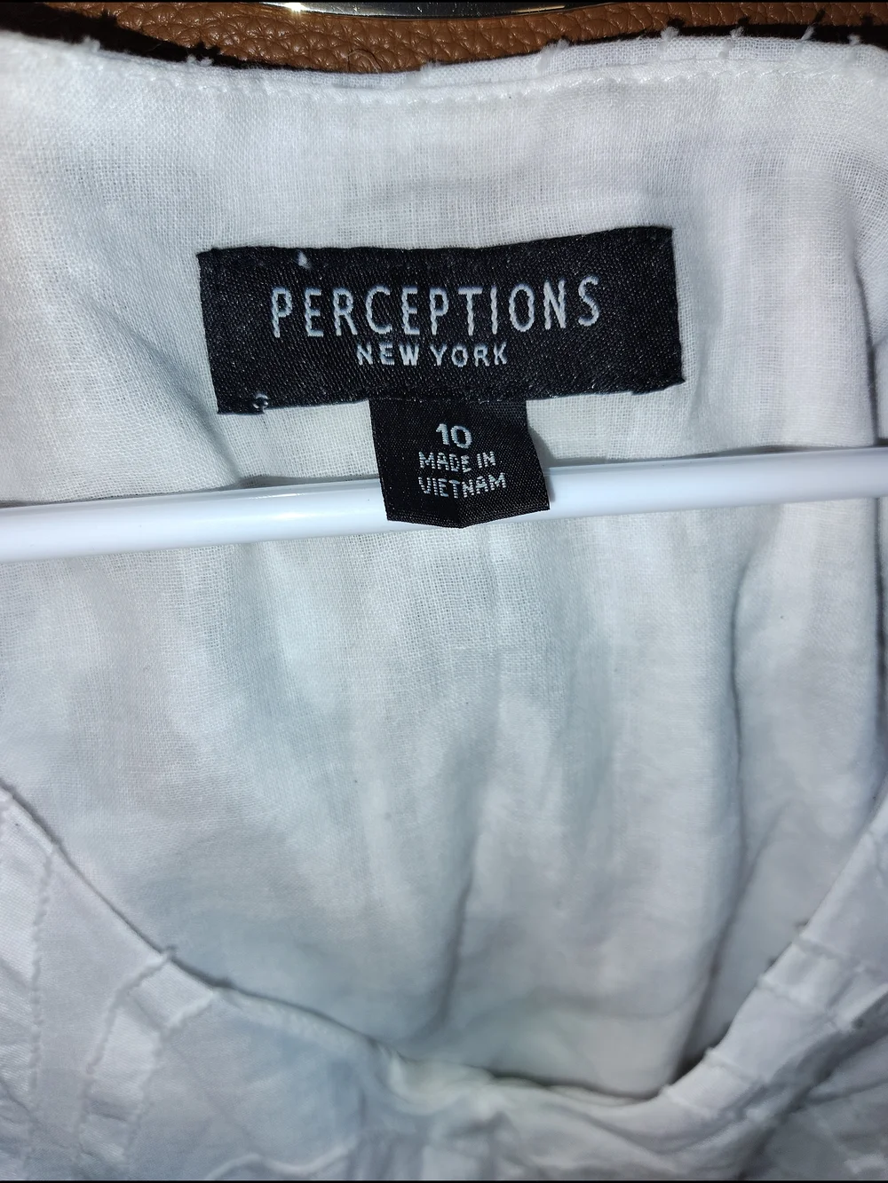 Perceptions White V-Neck Mini Dress - Picture 2 of 3